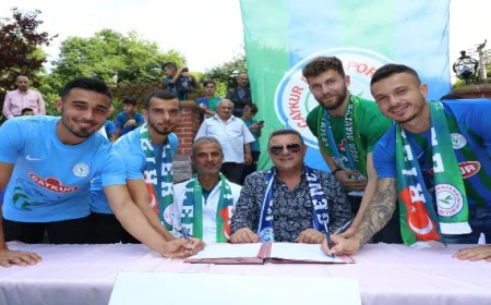 Çaykur Rizespor imza günü: çarşı meydanında taraftarla buluşma