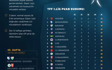 TFF 1. Lig’de Rekabet Artıyor: Promosyon Mücadelesi ve Büyük Takımların Geri Dönüş Planları